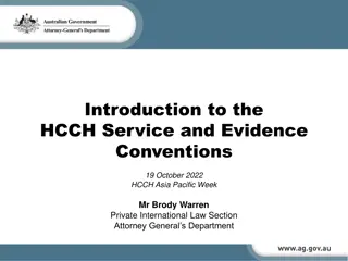 Overview of HCCH Service and Evidence Conventions