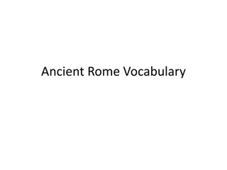 Ancient Rome Vocabulary and Government Structure