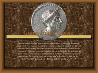 Gaius Julius Caesar: Rise to Power and Triumphs