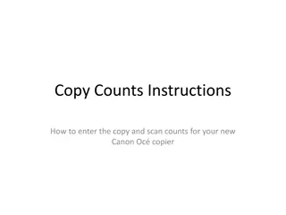 Canon Oc Copier Copy and Scan Count Instructions