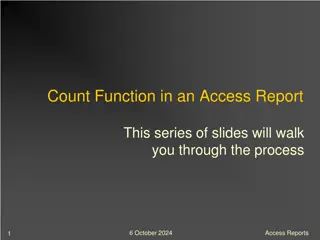 Walkthrough: Creating Access Reports with Count Function