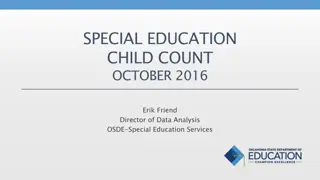 Overview of Special Education Child Count October 2016