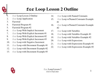 Factorial and Permutations with For Loop in C