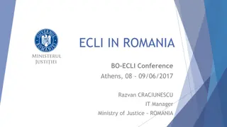 Overview of the Romanian Court System and ECLI Implementation