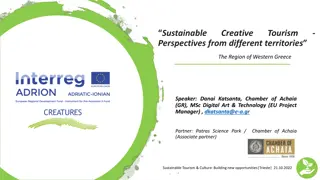 Sustainable Creative Tourism in Western Greece: Building New Opportunities