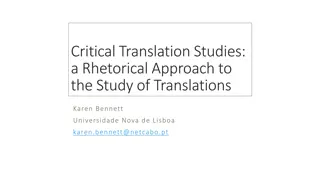 Rhetorical Approach to Translation Studies: Challenges and Perspectives