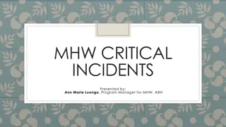 Understanding Critical Incidents in MHW Programs