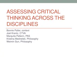 Enhancing Critical Thinking Skills Across Disciplines