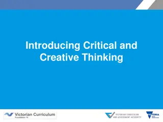 Enhancing Critical and Creative Thinking in Education