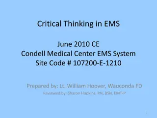 Enhancing Critical Thinking Skills in EMS: A Comprehensive Guide