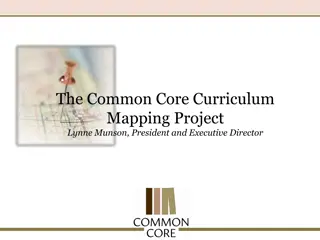 Common Core Curriculum Mapping Project Overview