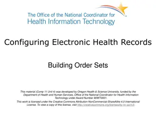 Implementing Effective Order Sets in Electronic Health Records