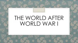 The Impact of World War I and Its Aftermath