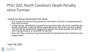 North Carolina's Death Penalty System Since Furman: Recent Developments and Historical Context