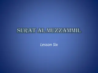 Reflections on Surat Al-Muzzammil: Lessons from Verses 13-16