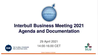 Interbull Business Meeting 2021 Agenda and Documentation Summary