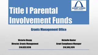 Title I Parental Involvement Funds Management Guide