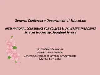 General Conference Department of Education International Board of Education Overview