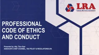 Professional Code of Ethics and Conduct for Customs Brokers