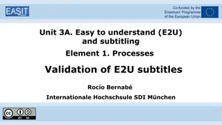 Validation of Easy-to-Understand Subtitles: A Detailed Process Overview