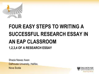 Four Easy Steps to Writing a Successful Research Essay in an EAP Classroom