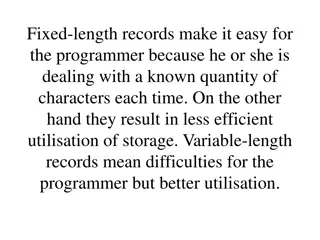 File Characteristics and Efficient Storage Methods