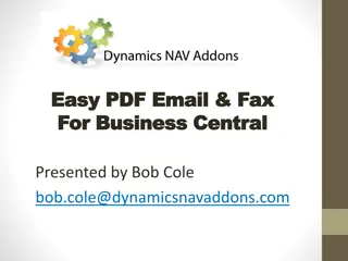 Easy PDF Email & Fax for Business Central Presentation by Bob Cole