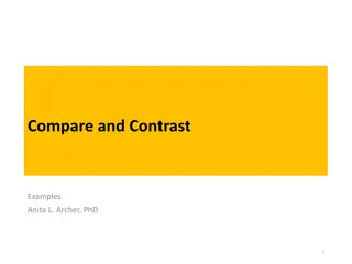 Comparing and Contrasting Anita L. Archer, PhD: Examples