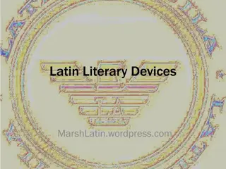 Exploring Latin Literary Devices Through Examples