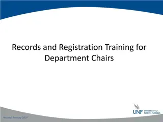 Records and Registration Training for Department Chairs