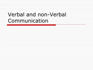 Verbal and Non-Verbal Communication