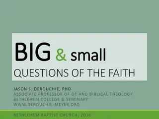 Big Questions of Faith: Understanding God's Sovereignty and Goodness