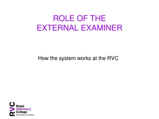 Role of External Examiners at RVC