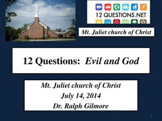 The Problem of Evil: Exploring Questions on Evil and God