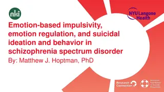 Impulsivity and Suicidal Ideation in Schizophrenia Spectrum Disorder