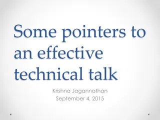 Effective Strategies for Delivering a Technical Talk