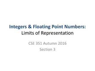 Integer and Floating Point Number Representations