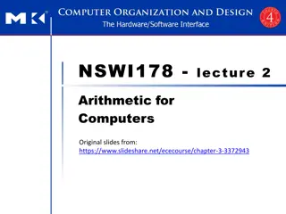 Arithmetic Operations for Computers