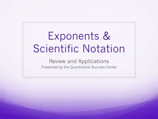 Exponents and Scientific Notation