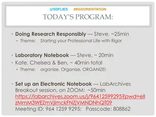 Responsible Research Practices for Biomedical Graduate Studies Orientation