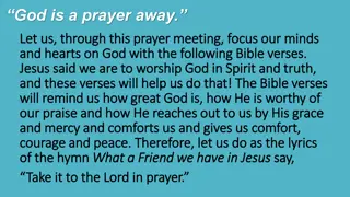 God is a Prayer Away - A Focus on Worship and Connection Through Scripture