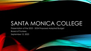 Santa Monica College Proposed Budget Summary 2023-2024