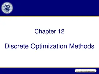 Discrete Optimization Methods Overview