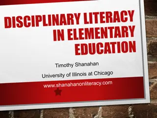 Disciplinary Literacy in Education