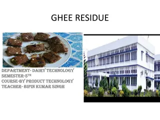 Ghee Residue: Properties, Yield, and Applications