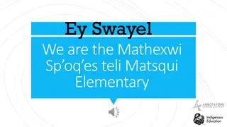 Learn Halq'eméylem Greetings and Introductions at Ey Swayel Elementary