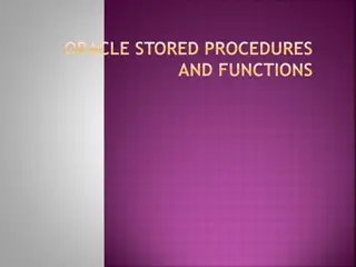 Introduction to Oracle Stored Procedures and Functions