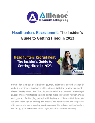 Headhunters Recruitment_ The Insider’s Guide to Getting Hired in 2023