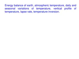 Earth's Energy Balance and Temperature Variations