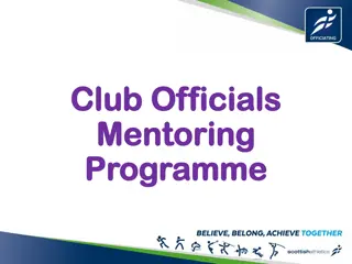 Club Officials Mentoring Programme - Athletic Officiating Training